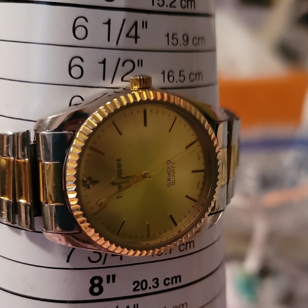 Gold and Silver Time Square‎ Watch